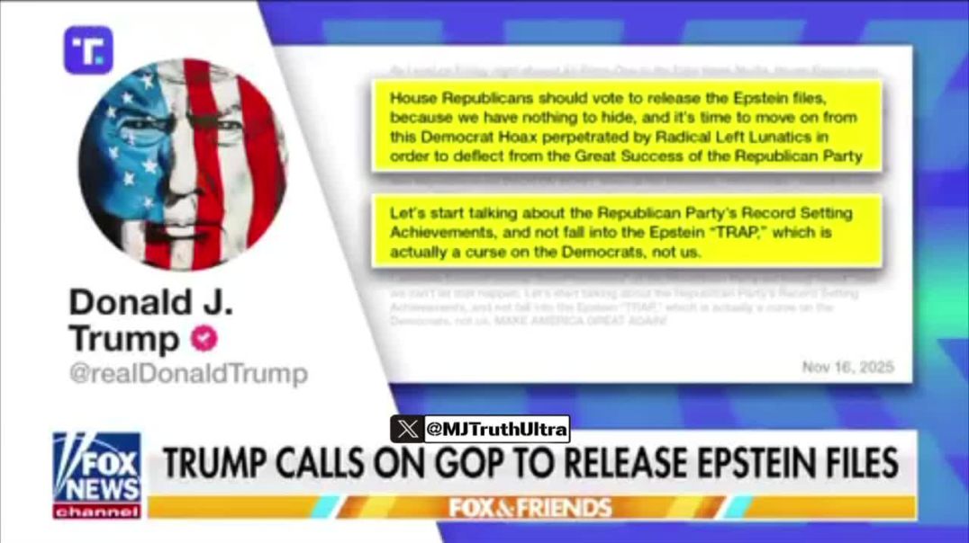 “Trump makes a U-Turn” and now instructs House Republicans to RELEASE THE EPSTEIN FILES