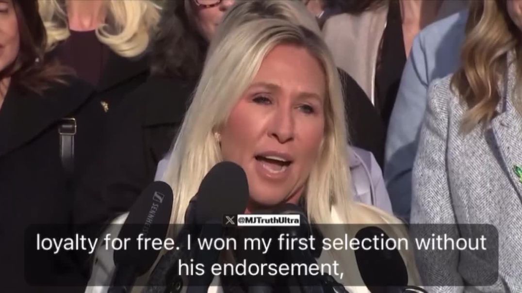 Whoa… shots fired 👀  MTG Criticizes President Trump as the House votes to Release the Epstein Files Today