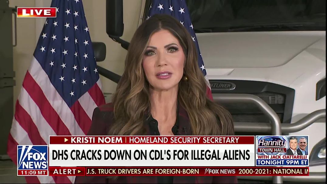 🚨BREAKING: Kristi Noem reveals they have ARRESTED 46 illegal aliens in Indiana who were GIVEN CDL Licences!
