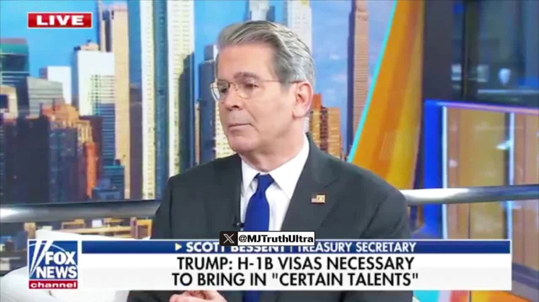 Scott Bessent is a ROCK STAR!   Watch how he dismantles the entire H-1B Rage Bait Conversation out there — “They will teach American workers, Americans fully take over, The H1-B Workers will return ho