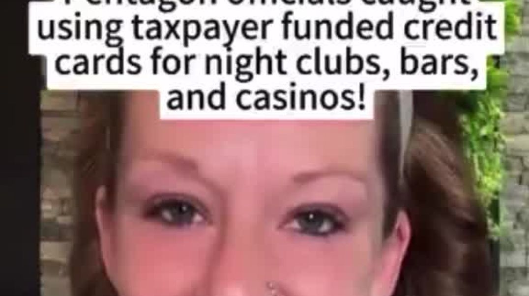 What do we have here?  Pentagon officials have been caught using our tax payer money for their fun!!!