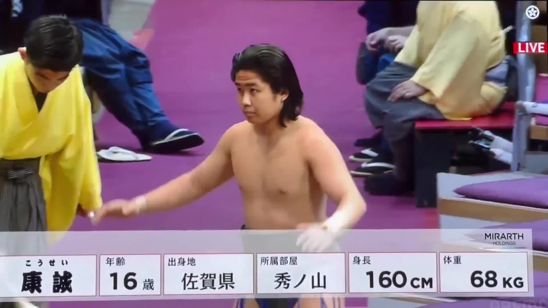 This is sumo wrestler prodigy Kosei.  Like Bitcoin, he is 16 years old.  Also like Bitcoin, there are no weight classes in the game he competes in.  Watch as he defeats a 39-year-old goliath...