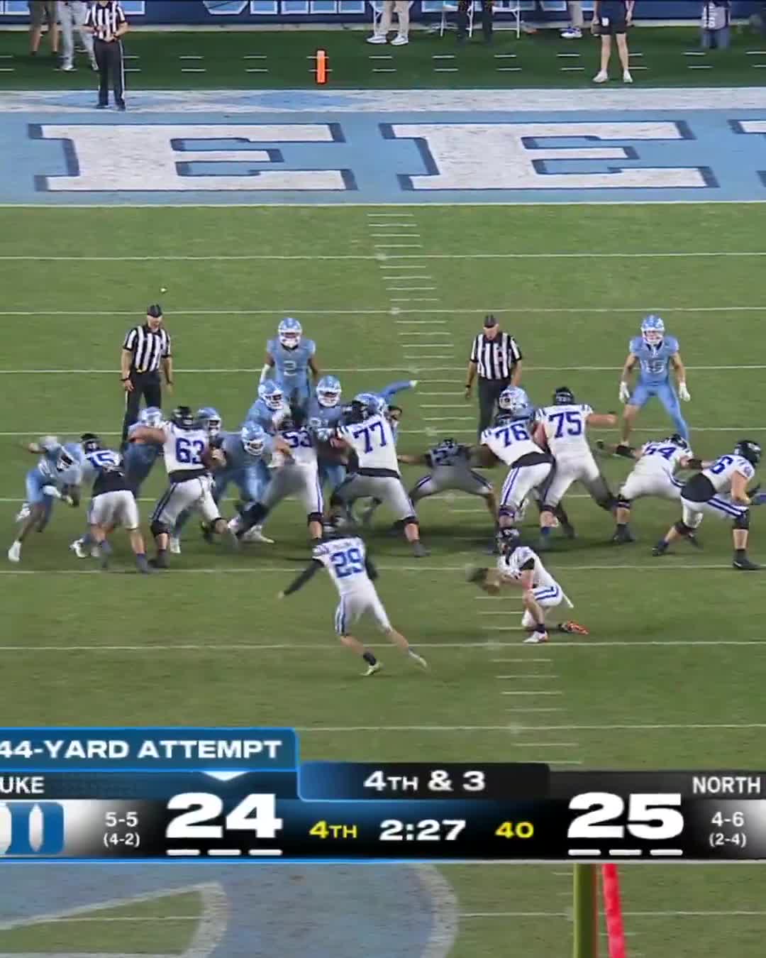 DUKE PULLS OFF THE FAKE FIELD GOAL 🤯 @DukeFOOTBALL