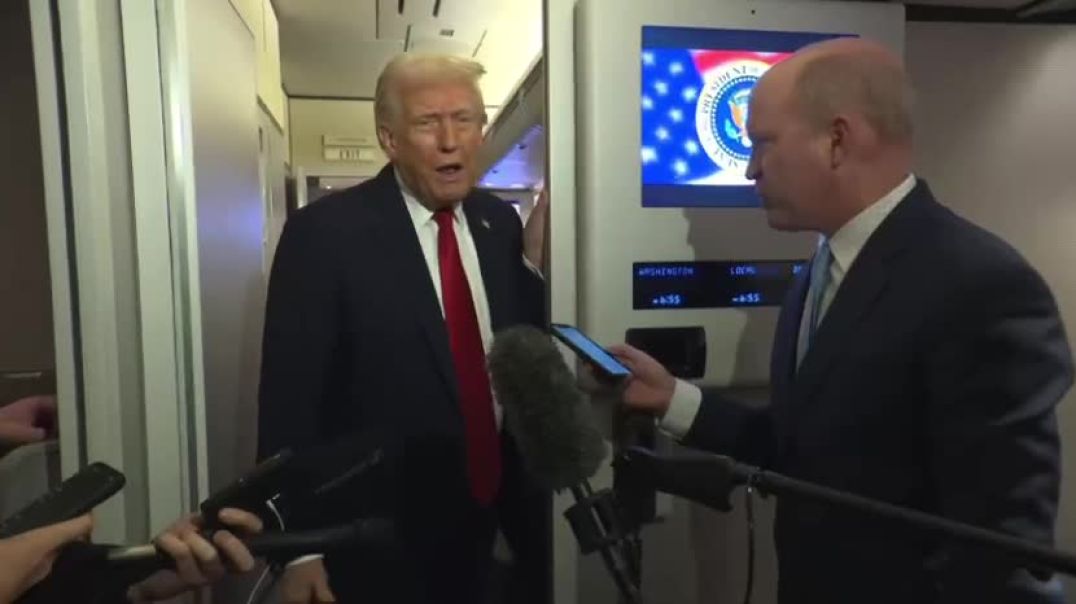 President Trump gaggle on AF1