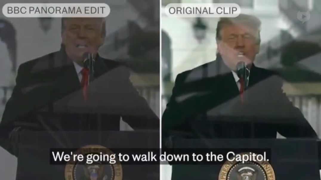 BUSTED‼️  The BBC doctored Footage of Trump’s speech on January 6 to make it look like he was inciting an Insurrection