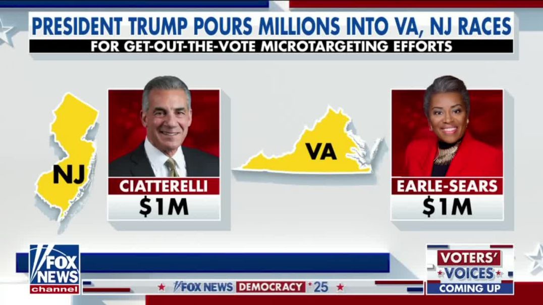 🚨MASSIVE NEWS: President Trump is pouring MILLIONS into NEW JERSEY and VIRGINIA to target low propensity MAGA voters tomorrow