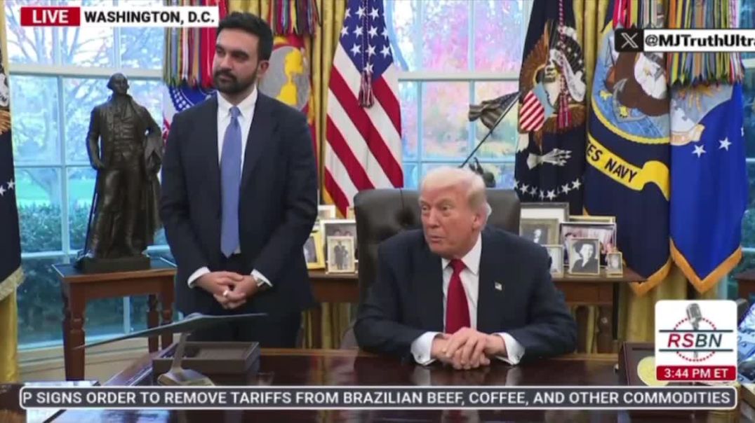 Mamdani nods along as President Trump says New York City will be cooperating with ICE Operations to get Illegal Alien Criminals out