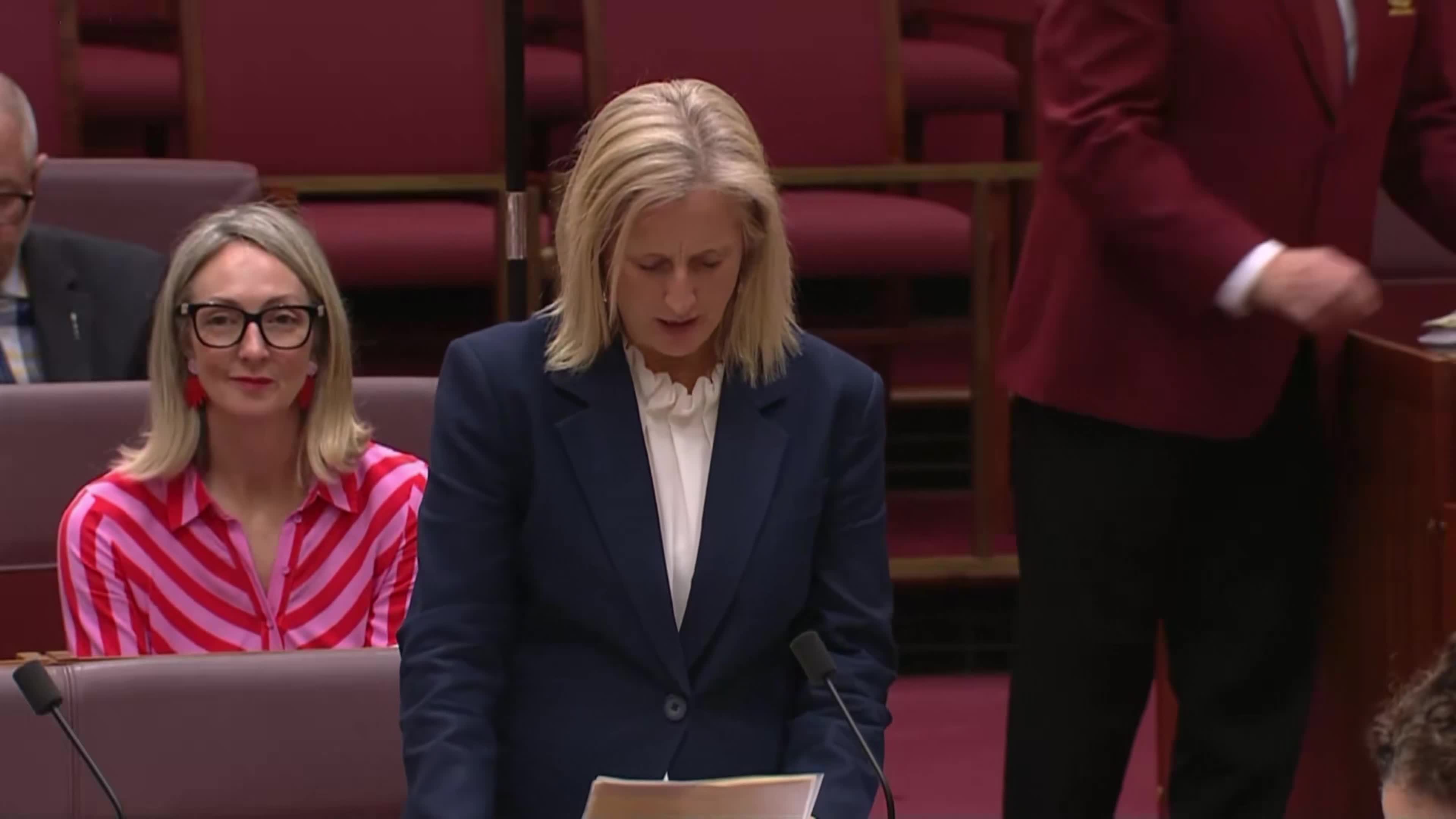 Senator Katy Gallagher has told the chamber that they will now have more than two months off work, with Parliament not returning until 3 February 2026.