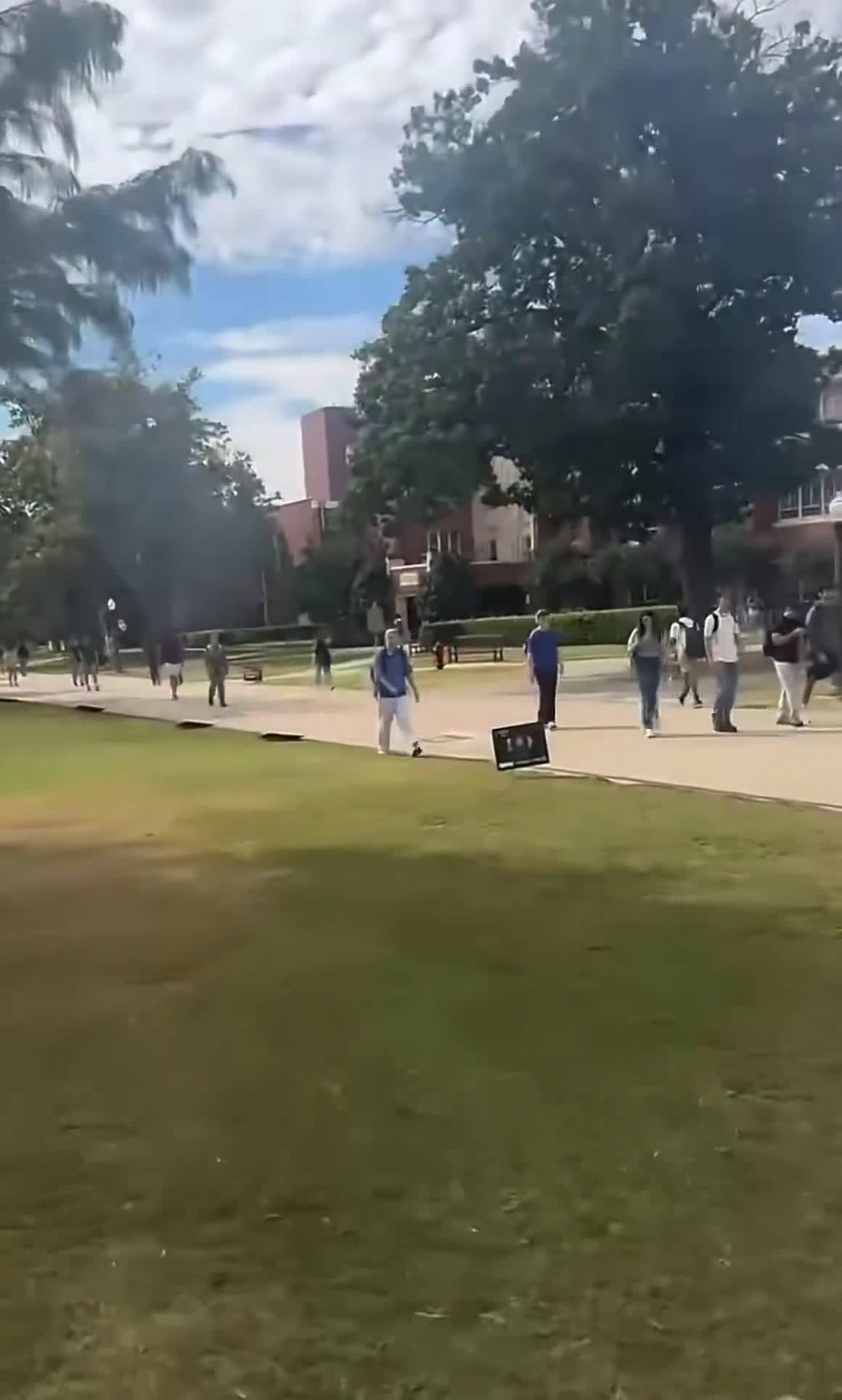 Student at University of Oklahoma tramples on TPUSA signs  MAKE HER FAMOUS  Cc @UofOklahoma