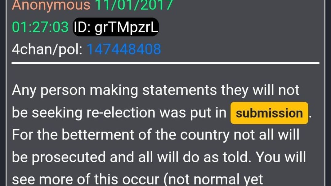Any person making statements they will not be seeking re-election was put in submission. For the betterment of the country not all will be prosecuted and all will do as told.