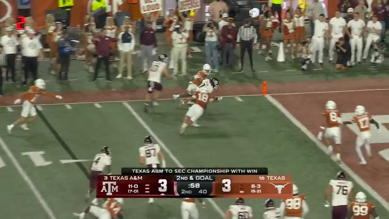 KC CONCEPCION FINDS THE END ZONE IN AUSTIN TO PUT THE AGGIES AHEAD🍿   Watch Texas A&M-Texas on ABC and the ESPN App