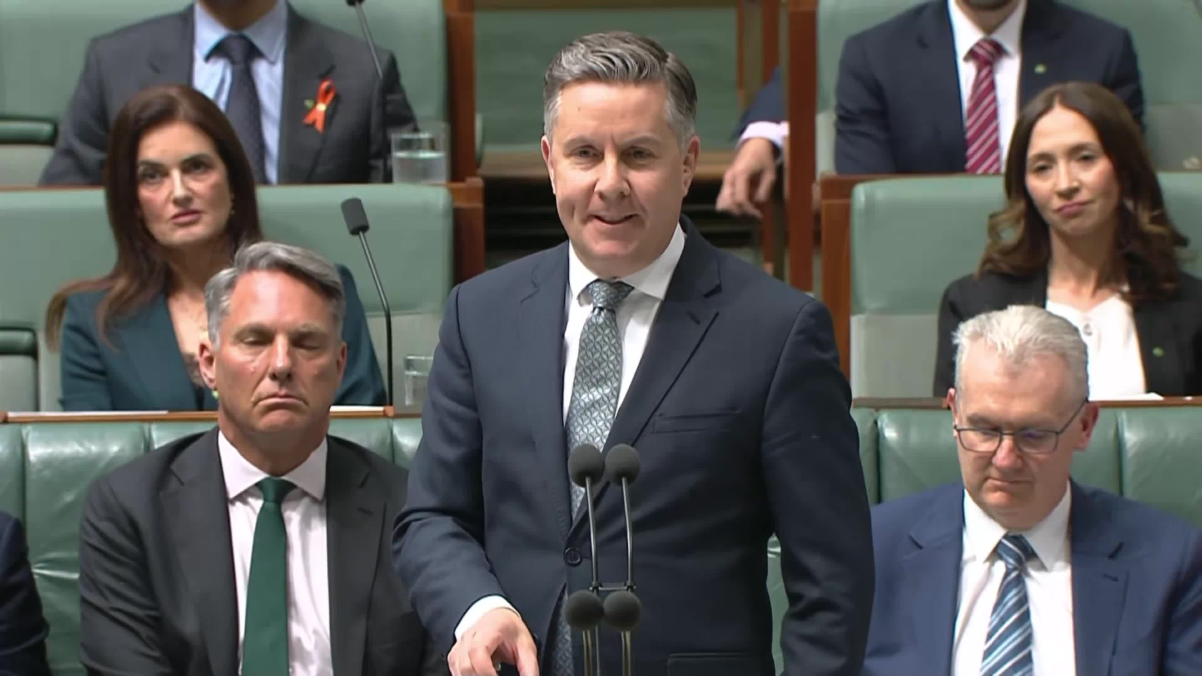 The lights went out in the House of Representatives just moments after Energy Minister Chris Bowen finished praising renewable energy and during the response that followed from Mark Butler.