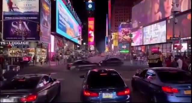 The unforgettable time when a drift mob took over Times Square, New York