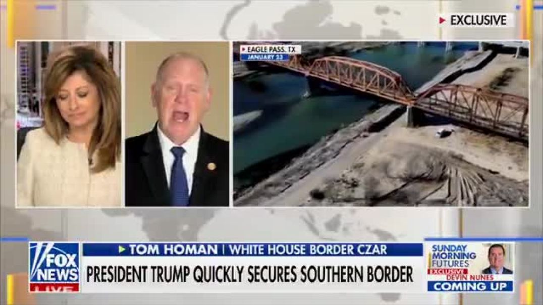 TOM HOMAN : Over 2.5 MILLION illegal aliens have been removed or LEFT the United States under President Trump