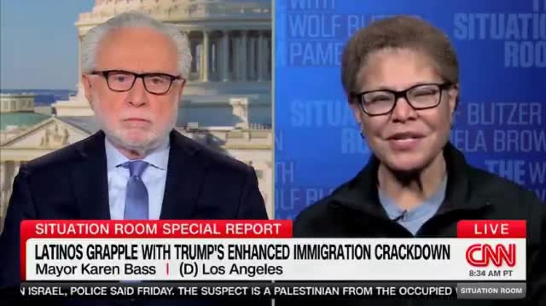JUST IN: In a DISGUSTING moment, Los Angeles Mayor Karen Bass says she's "sad" that Hispanic Americans are signing up for Border Patrol
