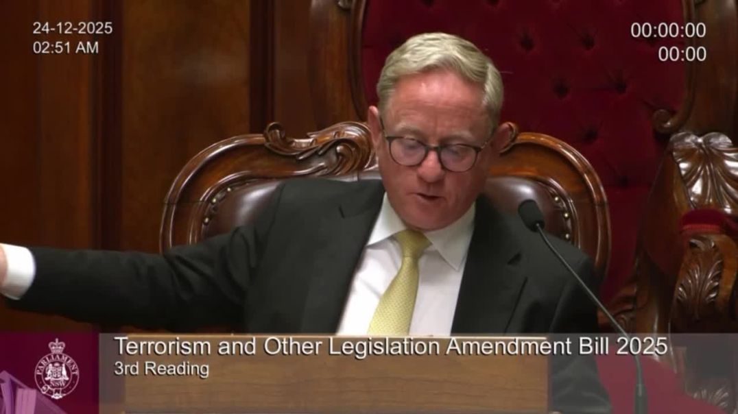 For those still playing along, the ‘Terrorism and Other Legislation Bill 2025’ passed the upper house at 2:51am this morning after a vote of 18 YES, 8 NO.