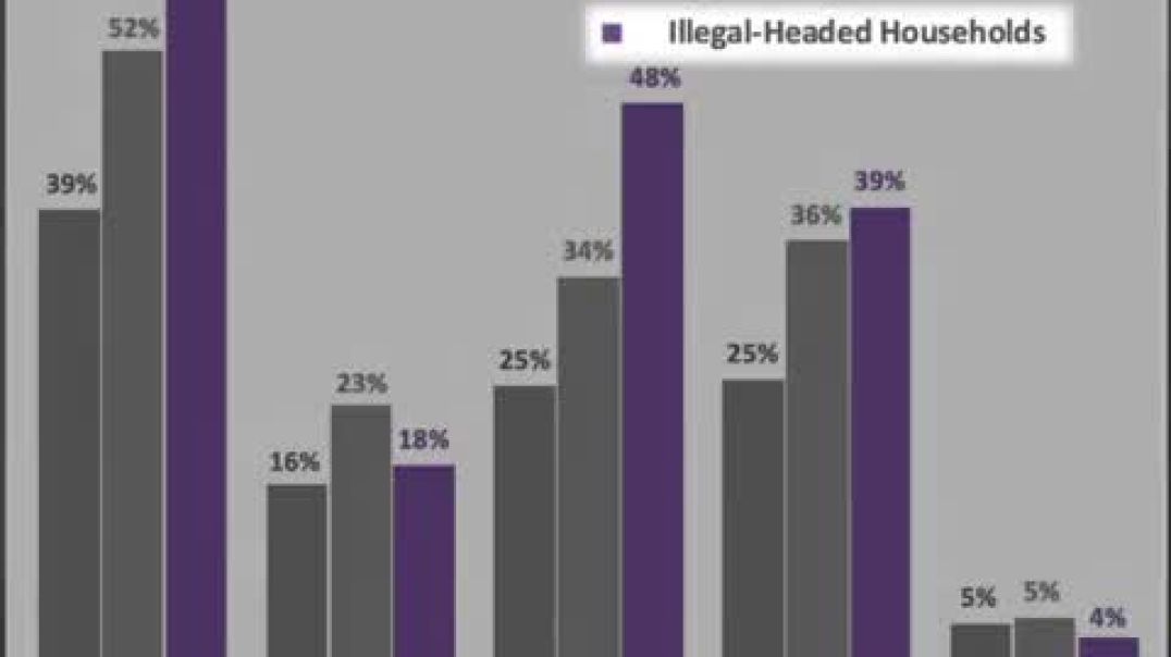 INFURIATING: Families receiving food welfare...illegal aliens, 48%! Legal immigrants, 34%. That's 82% immigrants leeching off the taxpayer.