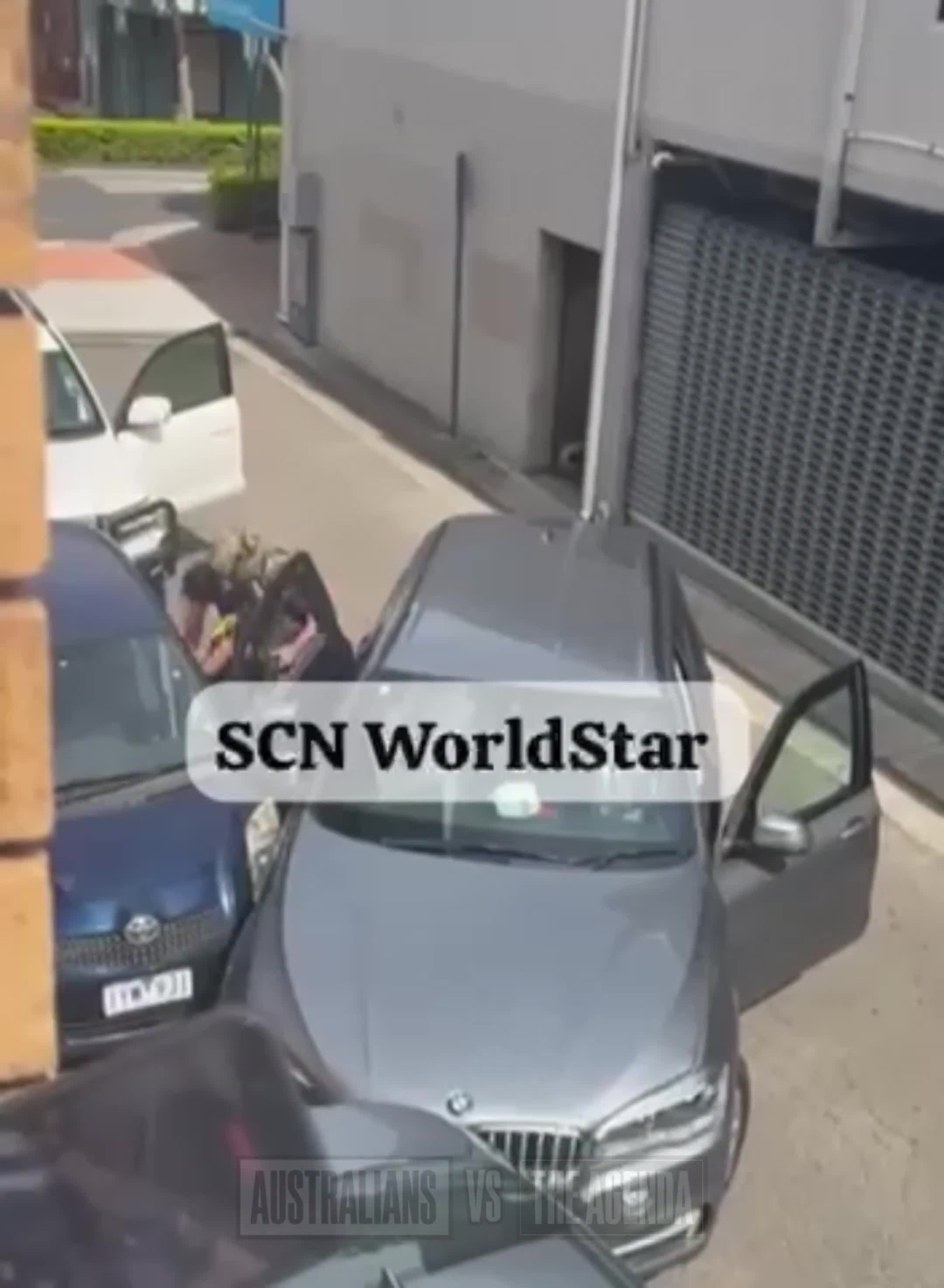 Dramatic new footage shows one of the seven men arrested by NSW tacti...