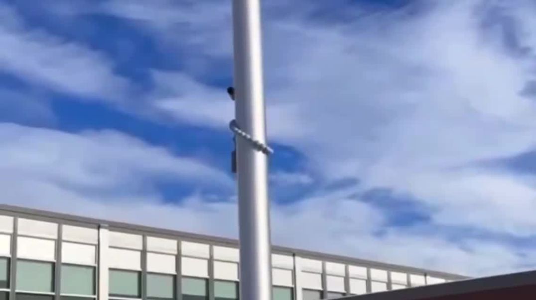 In Vermont, the Winooski School District SURRENDERS, removing the American flag and raised a Somalian flag in its place   This is an act of desecration..