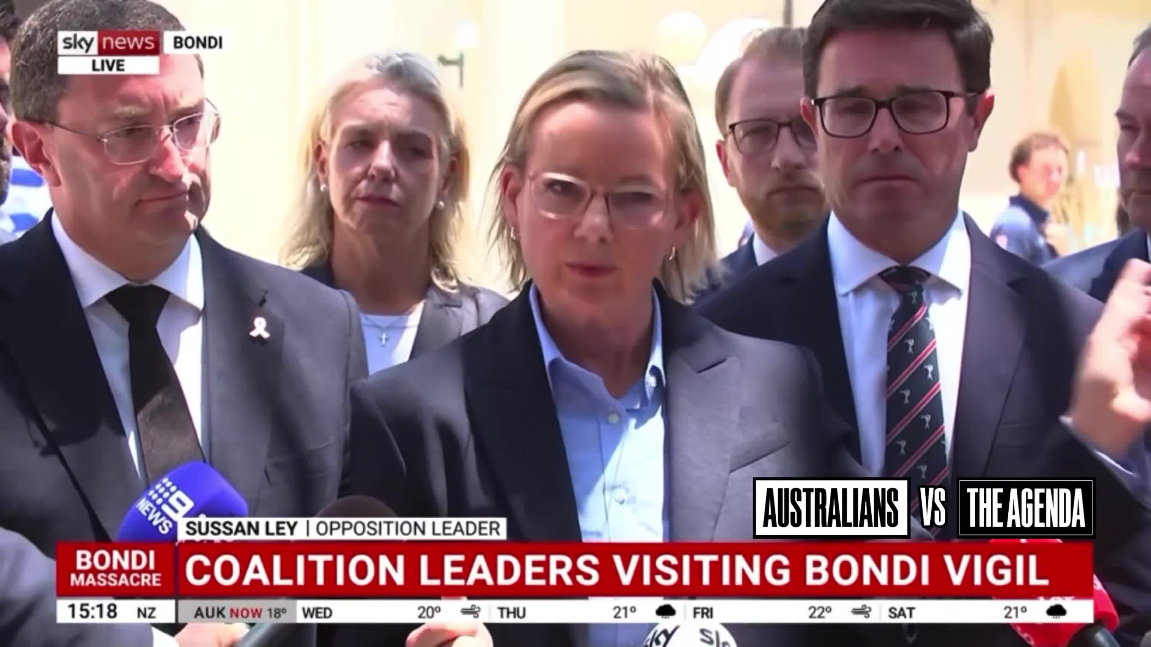 Opposition Leader Sussan Ley says anyone who displayed symbols of hat...