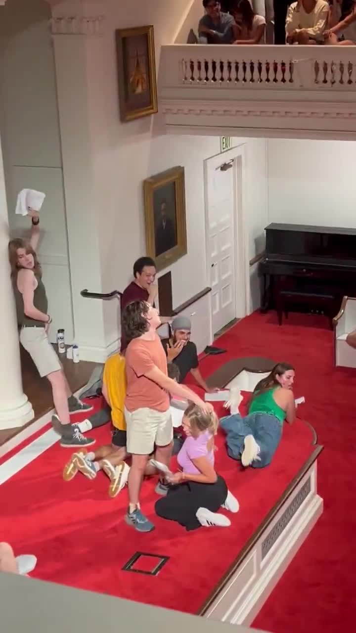 Students at Amherst College in Massachusetts captured on video simula...