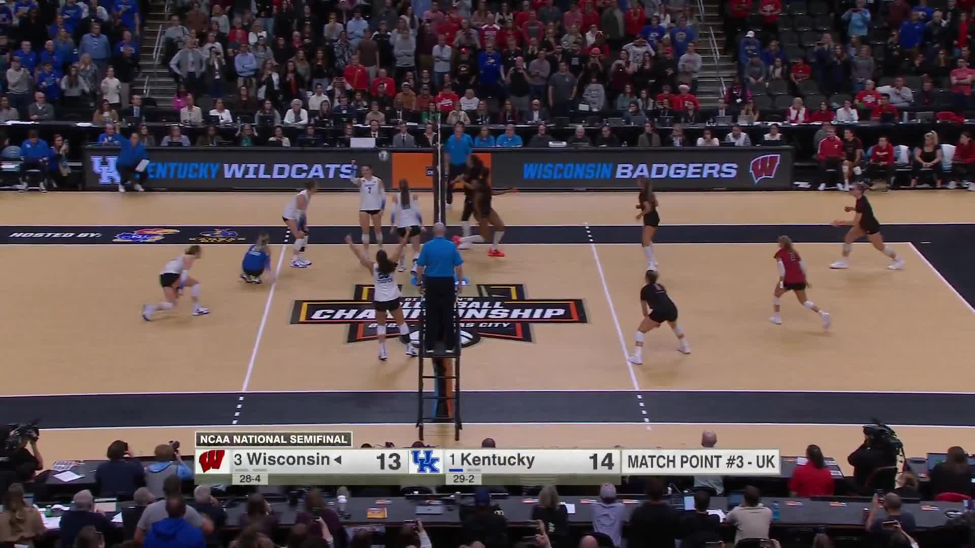 KENTUCKY WINS IT IN THE FIFTH SET TO PUNCH THEIR TICKET TO THE NATION...