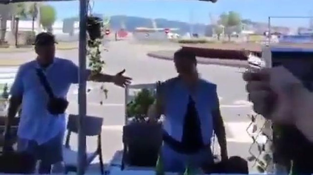 "Get out-go back to killing Palestinians. You murder people and then come here for vacation?"