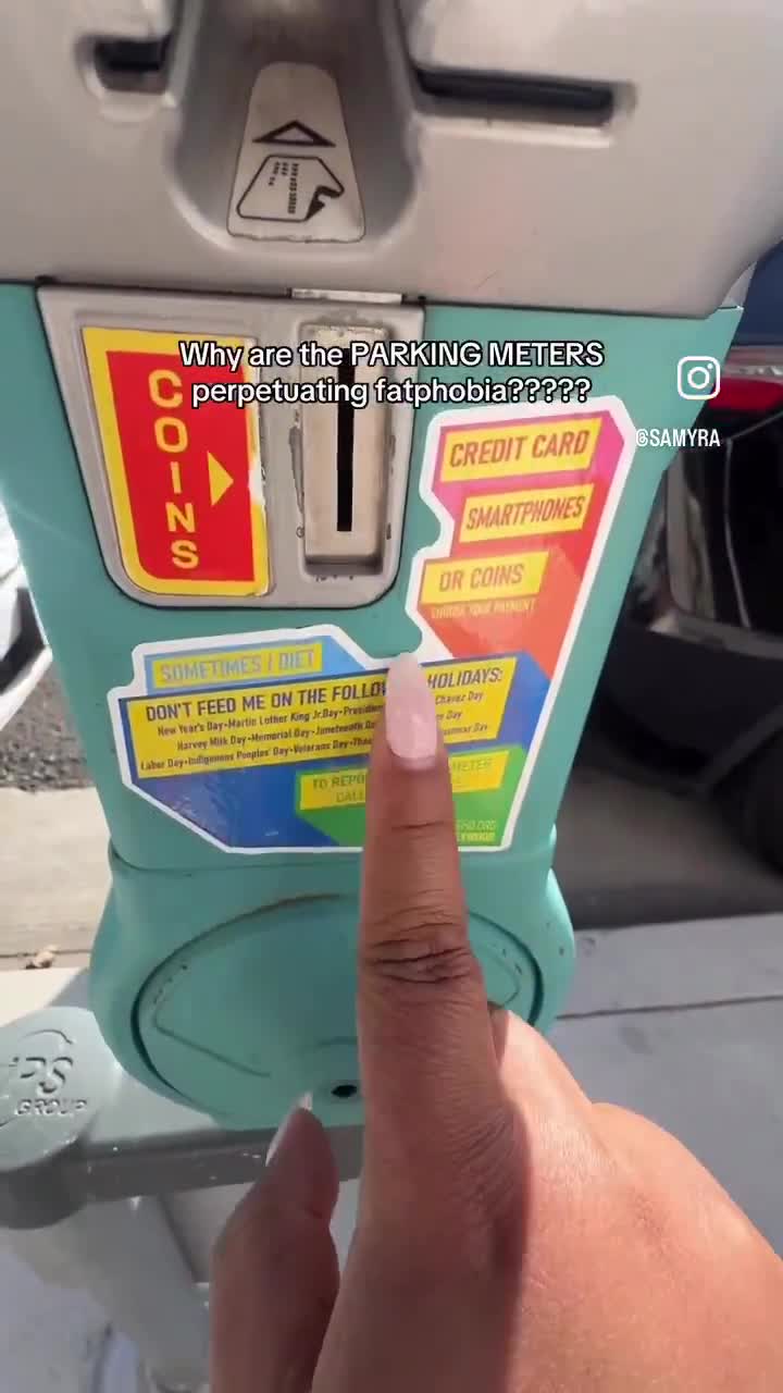 They're now offended by parking meters