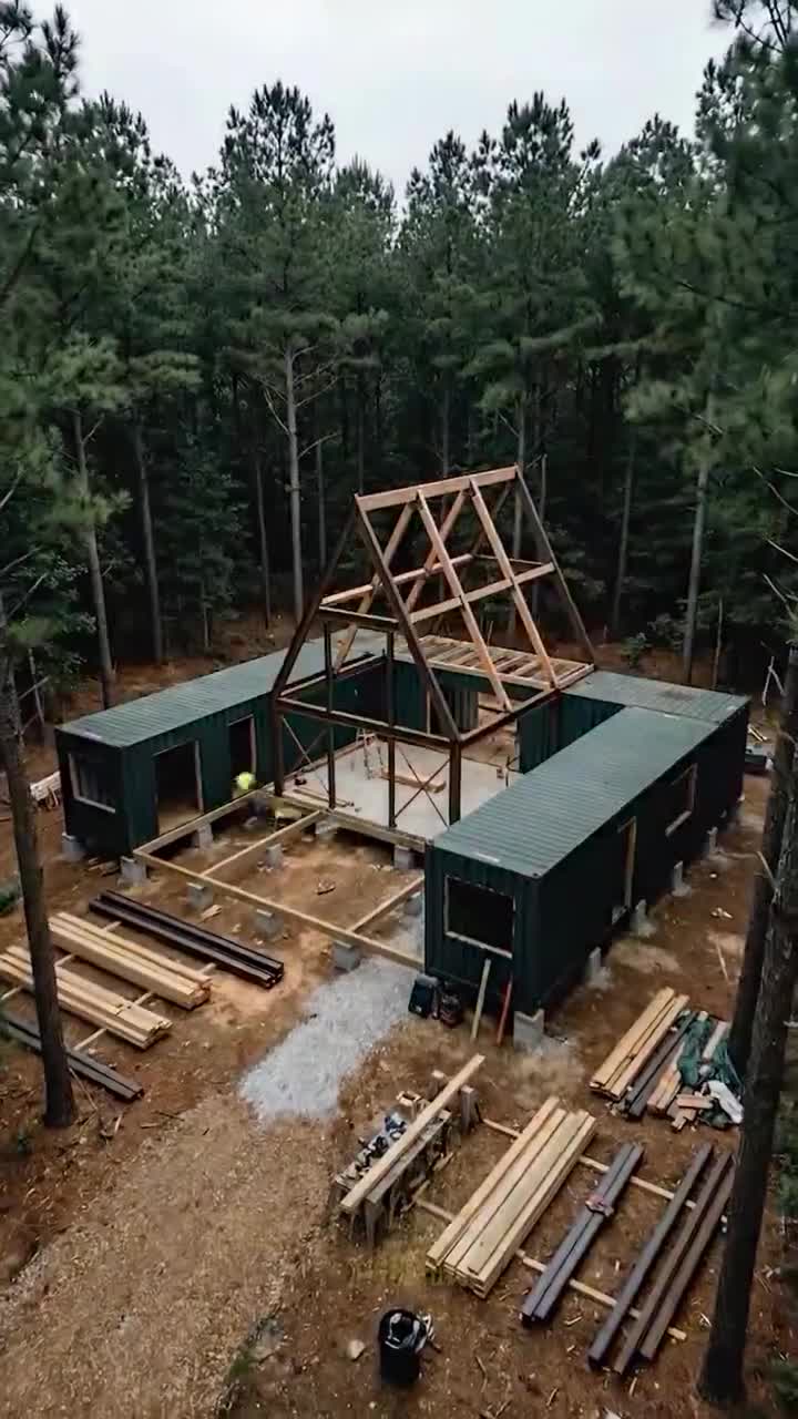 No way did they just build a luxury house in the woods all in under 20 seconds flat.