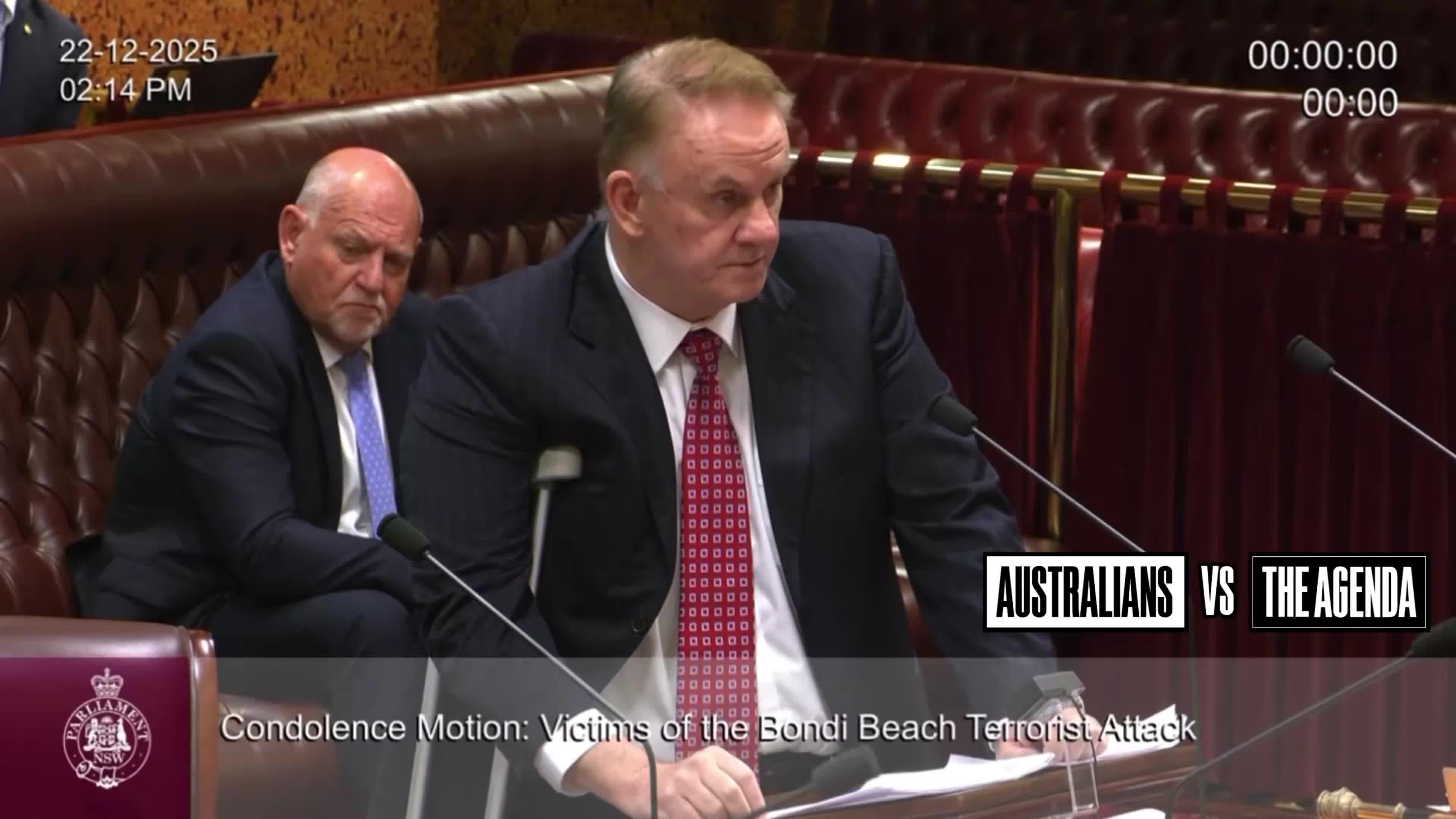 NSW MLC Mark Latham used the Bondi attack condolence motion to condem...