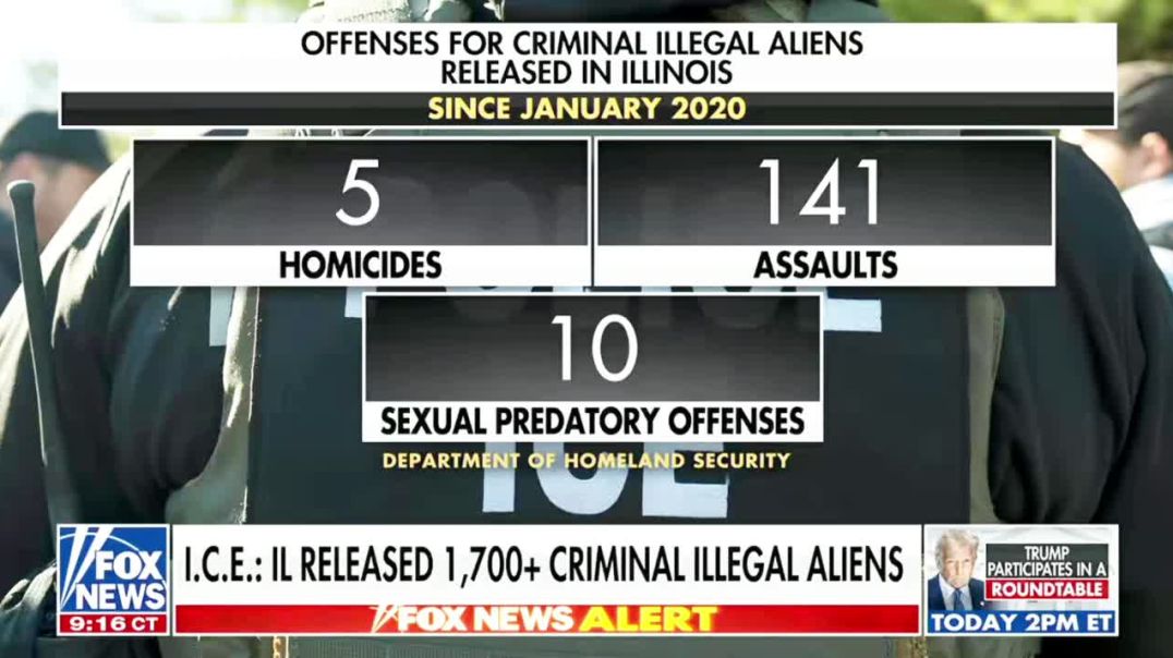 Treason…  BREAKING: New data from ICE reveals that, since January 2025, Illinois Gov Pritzker has released 1,700 🐸 KNOWN Criminal Illegal Aliens charged with murder, pedophilia, and Rape—back into com