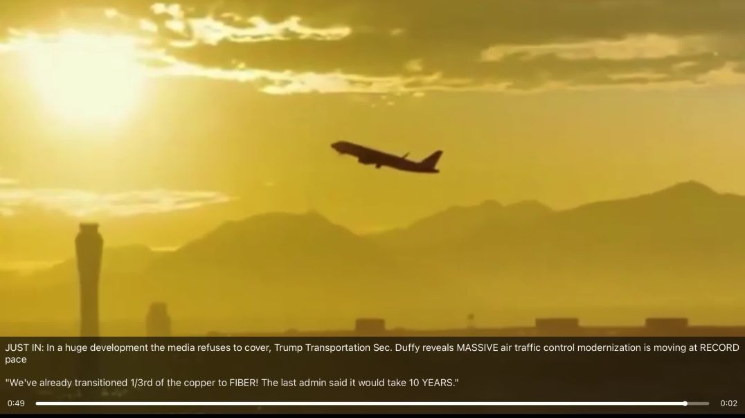 JUST IN: In a huge development the media refuses to cover, Trump Transportation Sec. Duffy reveals MASSIVE air traffic control modernization is moving at RECORD pace