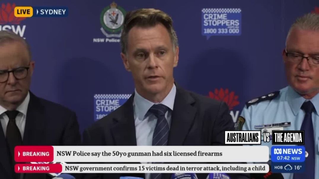 And here it come, censorship and control: NSW Premier Chris Minns says he will do everything possible to keep the community safe, with law reform “almost certain.”  Prime Minister Anthony Albanese ech