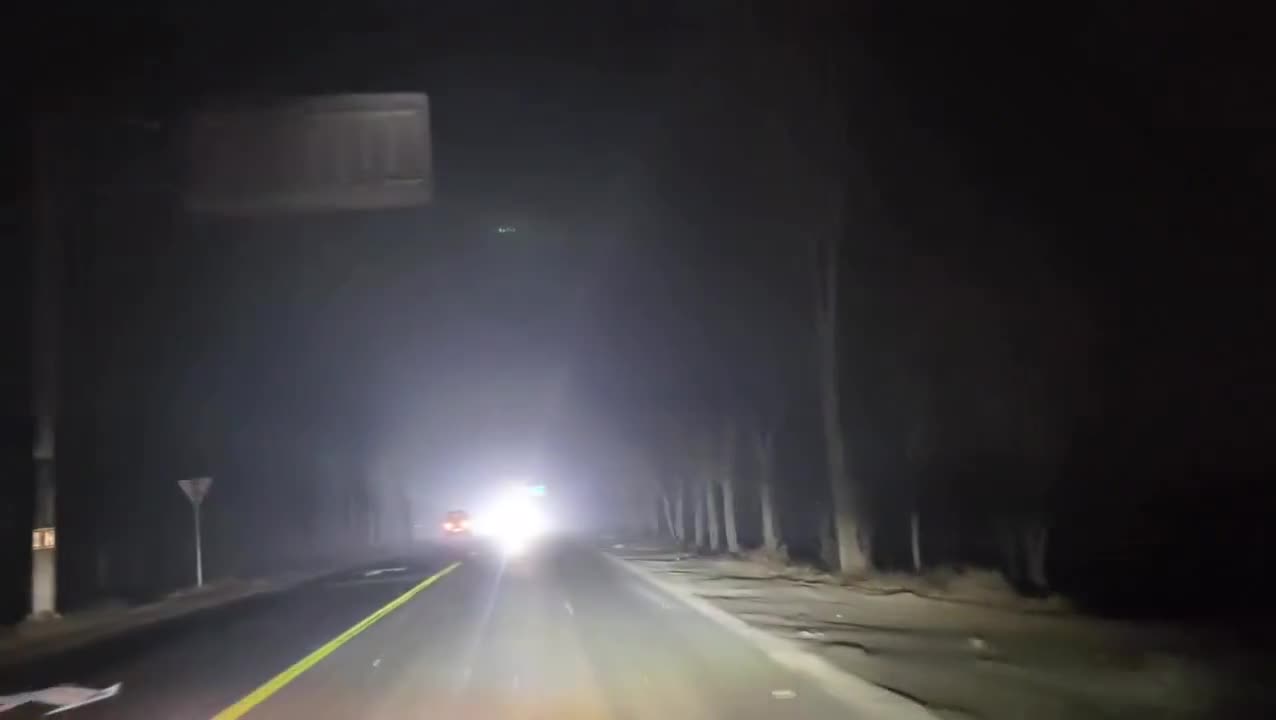 He just turned it day time with those high beams 😭