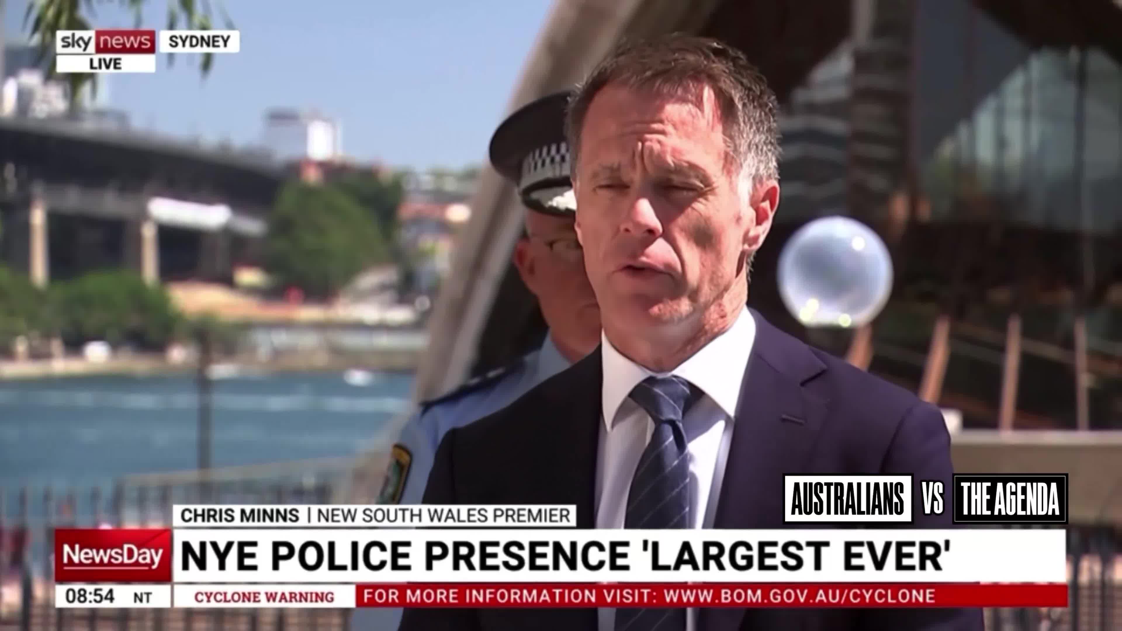 NSW Premier Chris Minns says his approach to community safety is “more guns for the police and less guns for the community,” warning that anyone planning to be a “dickhead” and ruin other people’s NYE will be dealt with by police.