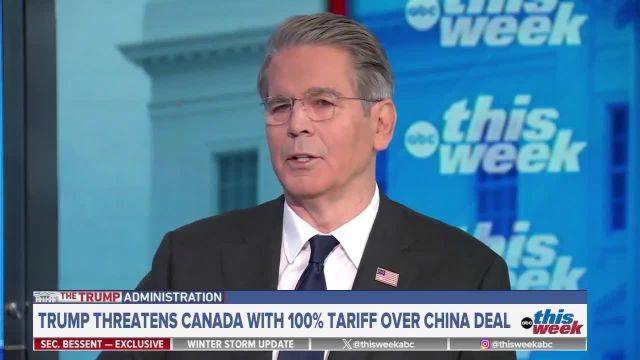 "We can't let Canada become an opening that the Chinese pour their cheap goods into the U.S.," says @SecScottBessent on Canadian trade talks with China.