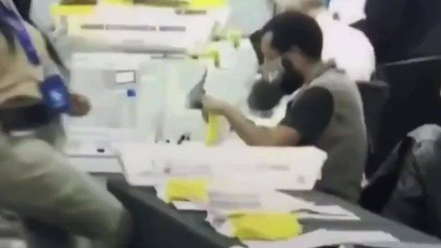 Throwback  During the 2020 Election, this elections worker was caught on camera having what appeared to be a deranged moment,