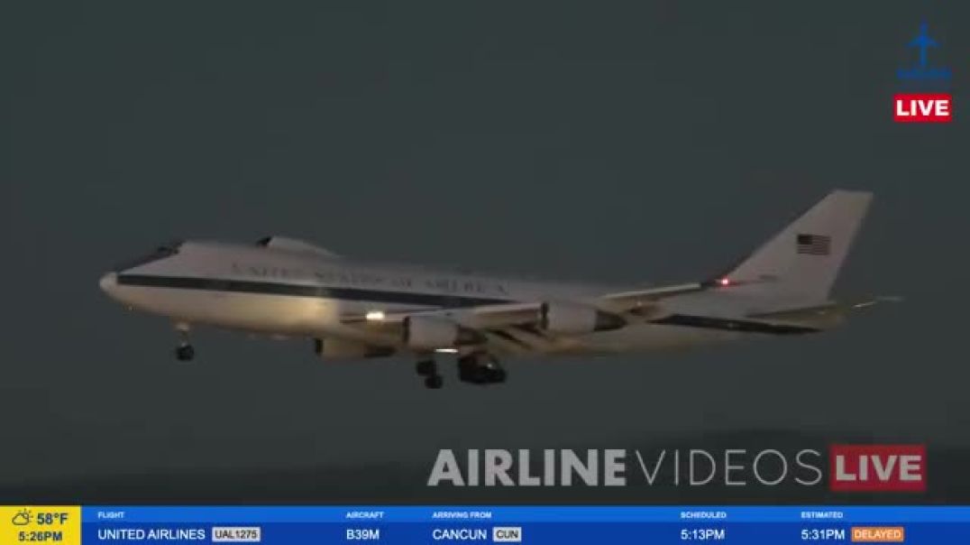 The FIRST EVER appearance in its 51 flying history, the Boeing 747 E-4B Nightwatch, also known as the “Doomsday Plane,” showed up at LAX Thursday evening.   Pete Hegseth is a badass.
