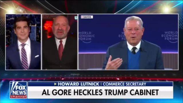 This is hilarious 🤣   After Howard Lutnick spoke in Davos, there was only one person who boo’d him in the audience. That one person was none other than Al Gore.