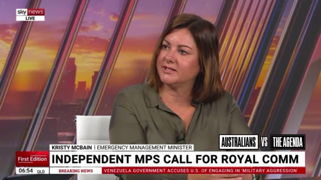 Emergency Management Minister Kristy McBain struggles to explain why the Albanese Government doesn’t want a Royal Commission into the Bondi terror attack, instead shifting blame to social media platforms and arguing the government must legislate its way toward social cohesion.