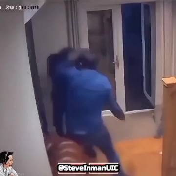 An unarmed man uses his only weapon against home invaders, his hands.