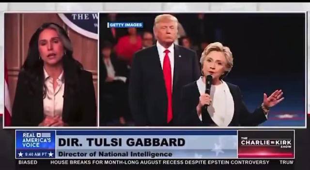 Here is:  The Director of National Intelligence, Tulsi Gabbard, drops a bomb 🔥🔥  Russia wasn’t the only one sitting on explosive secrets — Barack Hussein Obama knew Hillary Clinton was mentally unfit for office and deliberately hid it from the American people. Even the DNC