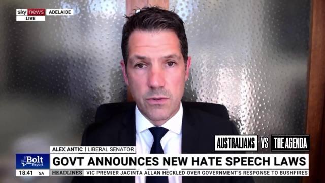 Senator Alex Antic says he will vote NO on the ‘Combatting Antisemitism, Hate and Extremism’ Bill, regardless of what the Coalition decides to do next week.