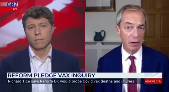 “There does seem to be an alarming number of young men in particular who have developed myocarditis” “Remember - if you don’t take the vaccine, you will kill your grandparents” Britain’s future Prime Minister Nigel Farage in an older clip speaking truth about Covid vaccines -
