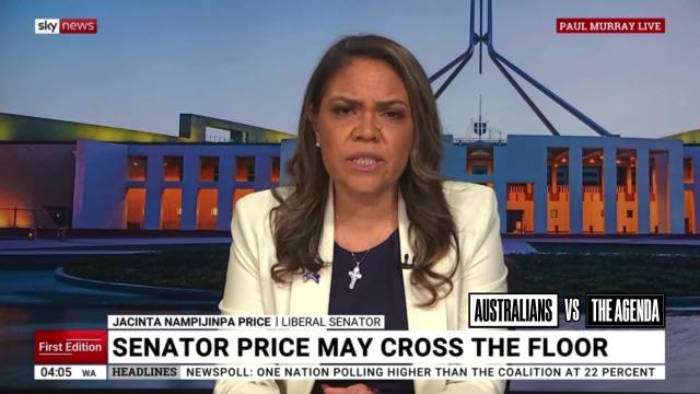 🚨Senator Jacinta Price says she has not yet decided whether she will cross the floor in today’s vote on the ‘Combatting Antisemitism, Hate and Extremism’ Bill.