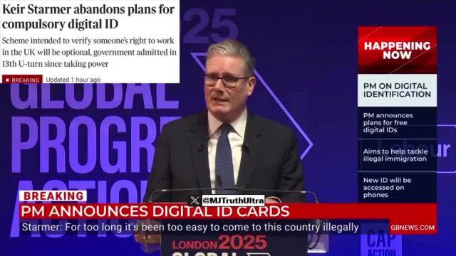 🚨UK Prime Minister Kier Starmer has ABANDONED the DIGITAL ID MANDATE determining a Citizens Right to Work