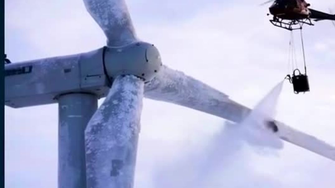 Wind turbines in Germany stop in cold weather. They are defrosted with kerosene, of course not harmful for nature...
