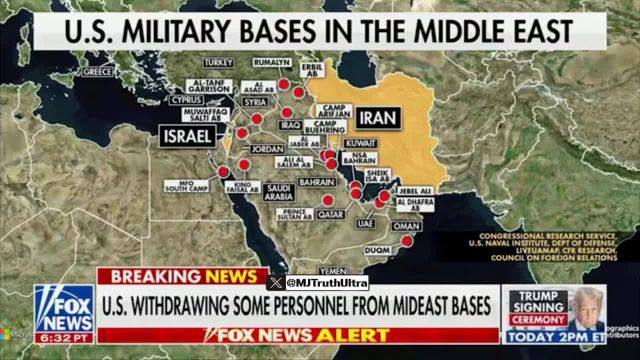 Something big is brewing…  The United States is Withdrawing military personnel from Major Middle Eastern Bases, due to "heightened regional tensions"