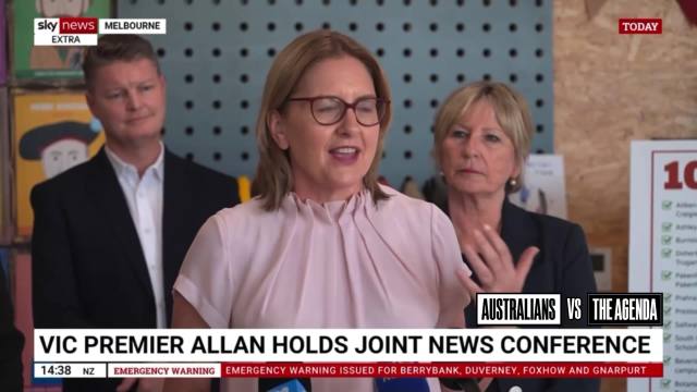 Victorian Premier Jacinta Allan says the government will keep investing in renewable energy so people don’t suffer the ‘uncomfortableness’ of extreme heat in Melbourne and condemns One Nation for headlining an upcoming rural community conference on climate issues.