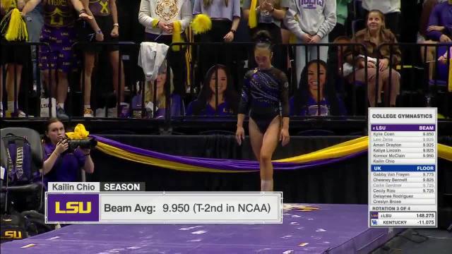 PERFECT 10 🤩 LSU sophomore Kailin Chio lands the PERFECT beam routine 👑